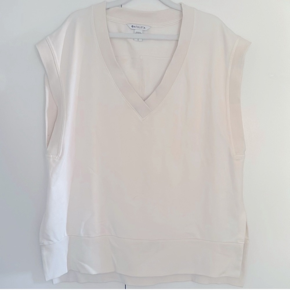 Athleta Retro V-Neck Sweatshirt